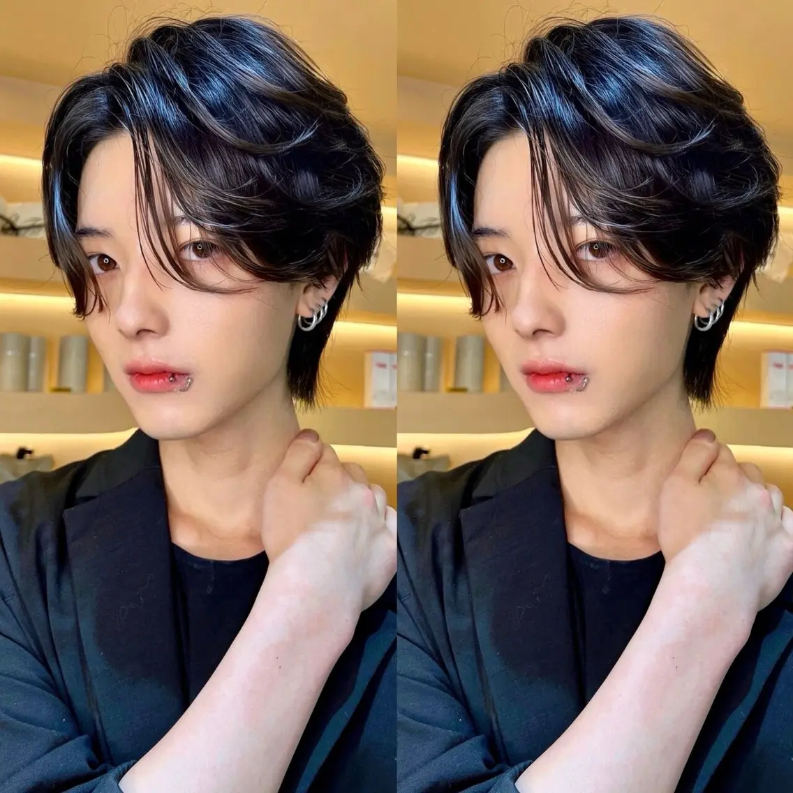 メンズ 💗ショート×ボブ 韓国レイヤー宮内諒のヘアスタイル