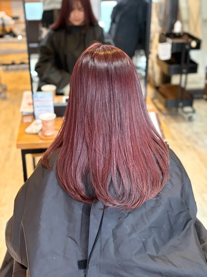 セミロング カラー カット ヘアカラー 艶カラー 藤澤さくらのマツエク・マツパデザイン