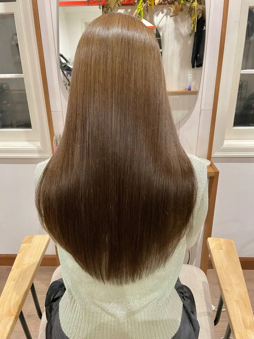 【美髪ストレート】カット+髪質改善縮毛矯正+ナノバブル&Aujua3step超音波アイロントリートメント💎の写真