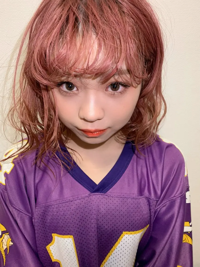 ミディアム ヘアカラー 色気レイヤースタイル 洒落色気ヘアマサトのヘアスタイル