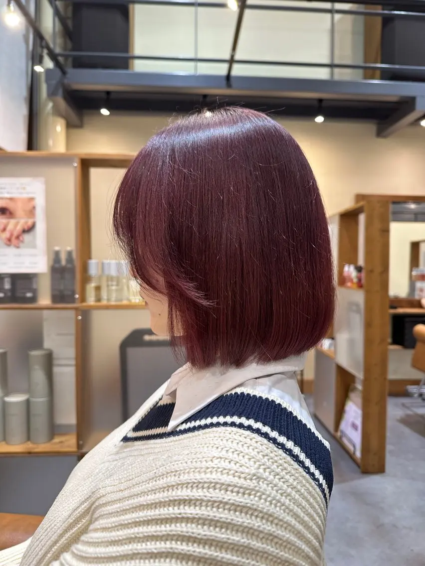 ショート カラー ボブ パーマ/フェード メンズ特化 松本大輝のヘアスタイル