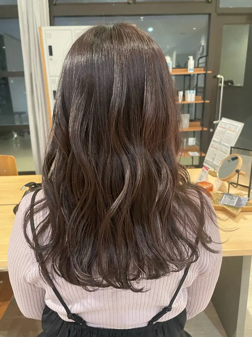 セミロング カラー 髪質改善 anuenue🌿 西村砂羽のヘアスタイル