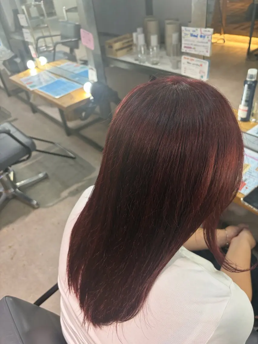 カラー レッドカラー ヘアカラー 【ブリーチモデル募集 】高橋航大のヘアスタイル