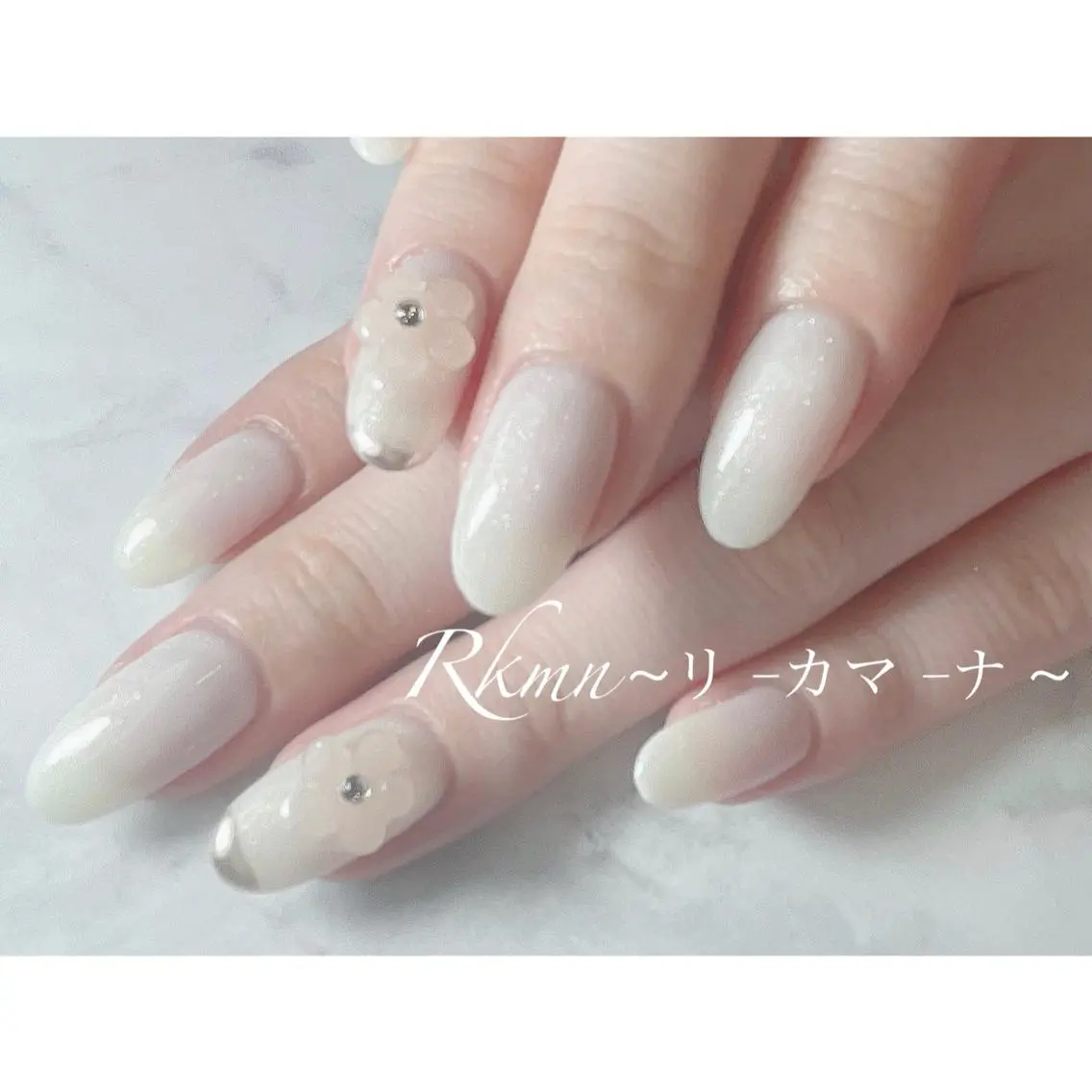 ネイル アートネイル フラワーネイル フレンチネイル ミラーネイル 春ネイル ハンドネイル フットネイル ハンドケア Rkmn ~リ-カマ-ナ~のネイルデザイン