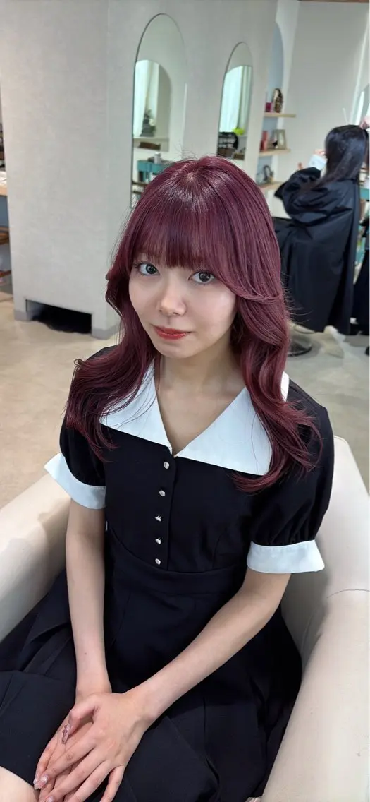 ロング カラー カット ヘアカラー Osoko Hiyoriのヘアスタイル