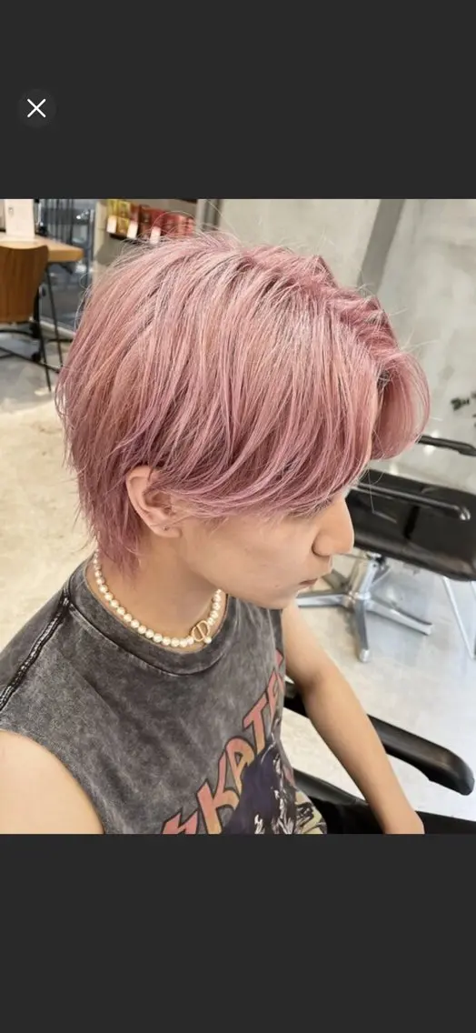 ショート カラー パーマ メンズ メンズブリーチ メンズハイトーン ブリーチ 透明感カラー ハイトーンカラー ヘアカラー fifth /波巻き /シャドウ/Kotaのヘアスタイル