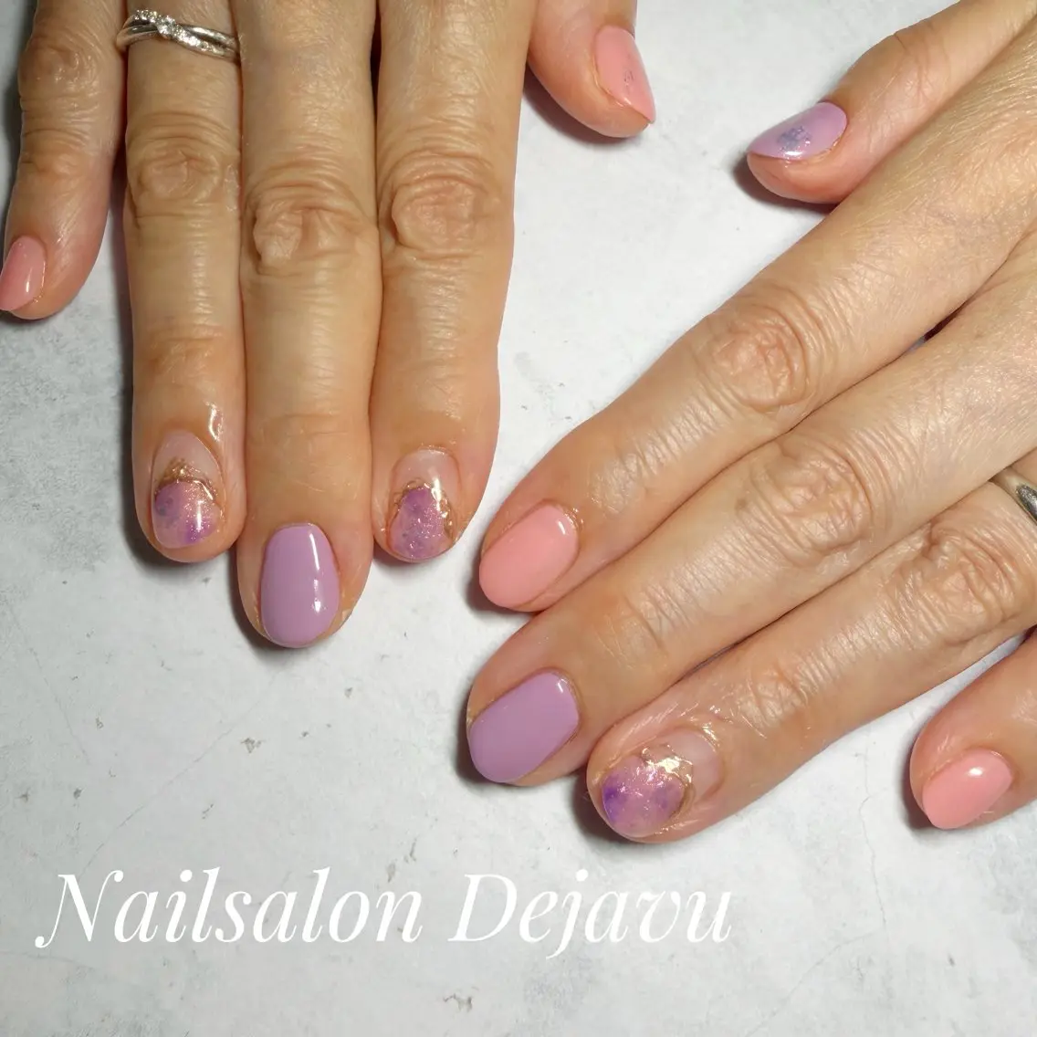 ネイル 持ち込み ニュアンスネイル ハンドネイル Nailsalon Dejavuのネイルデザイン