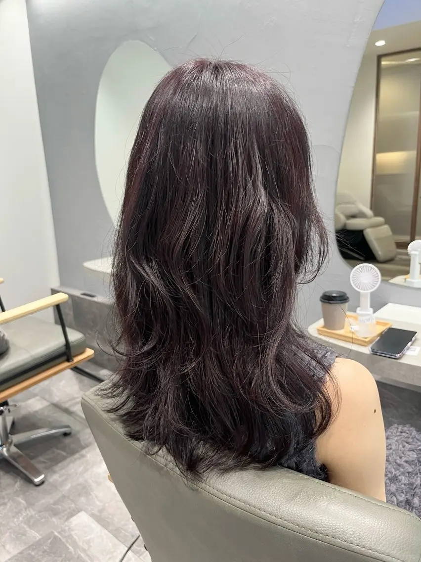 ロング カラー パーマ ニュアンスパーマ 吉田 空 (POANA.)のヘアスタイル