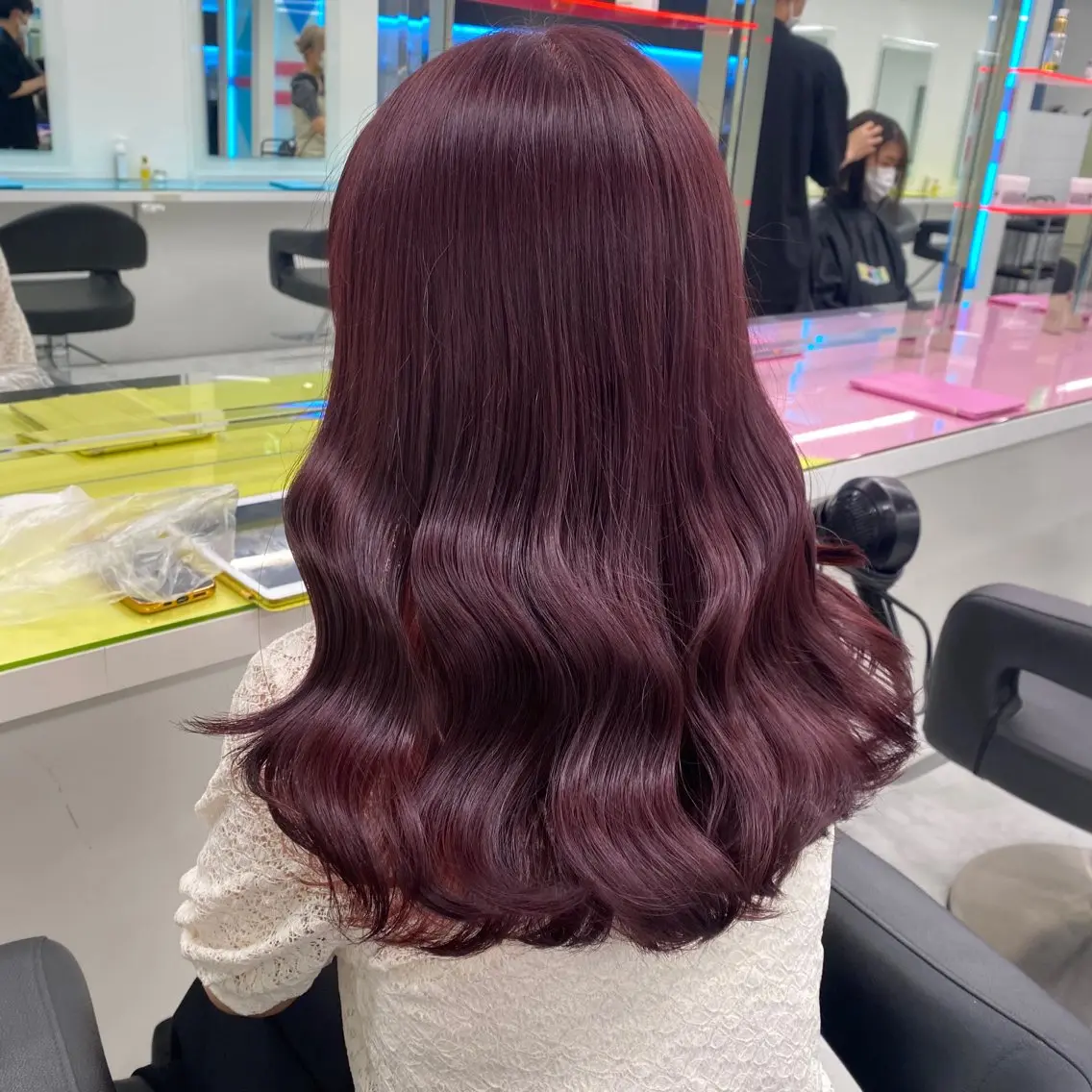 ロング カット ヘアカラー トリートメント ブリーチなし暖色 💗AKARI💗のヘアスタイル