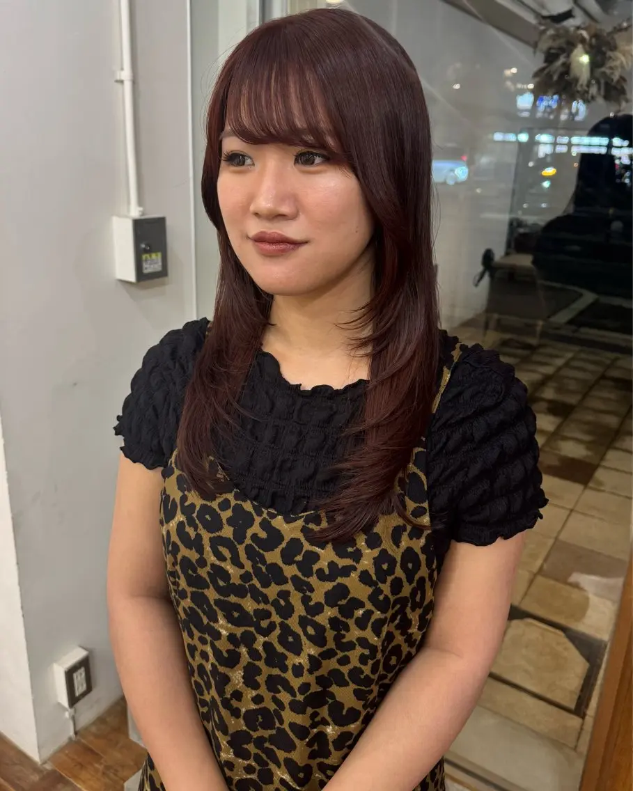ロング ヘアカラー 永田 侑也のヘアスタイル