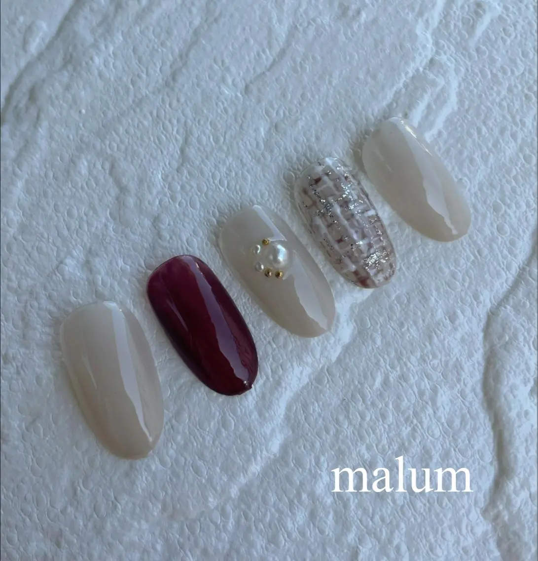 ネイル ツイードネイル malum nailのネイルデザイン