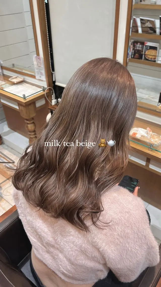 カラー Miwa🦋渋谷/ 透明感カラー/セットのヘアスタイル