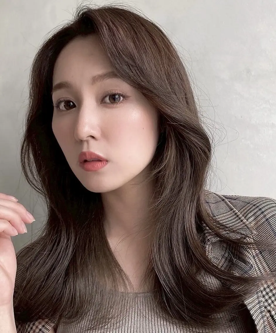 ミディアム カラー ブラウンカラー ヨシンモリ 韓国風ヘア n ♡のヘアスタイル