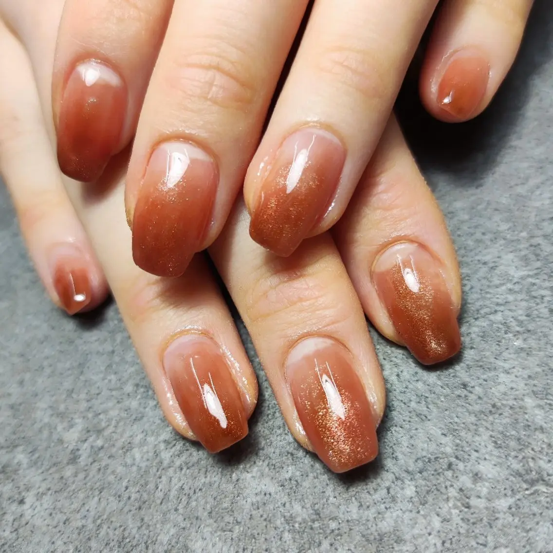 ネイル マグネットネイル ニュアンスネイル ハンドネイル 個人サロン saltnailのネイルデザイン