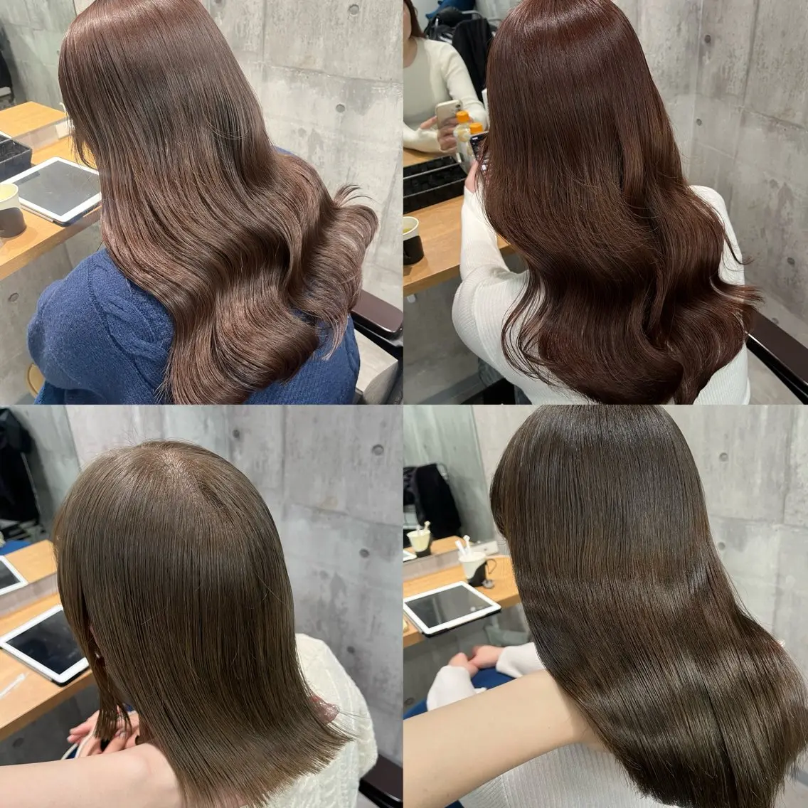 セミロング カラー ヘアカラー トリートメント newi赤羽 HINATAのヘアスタイル