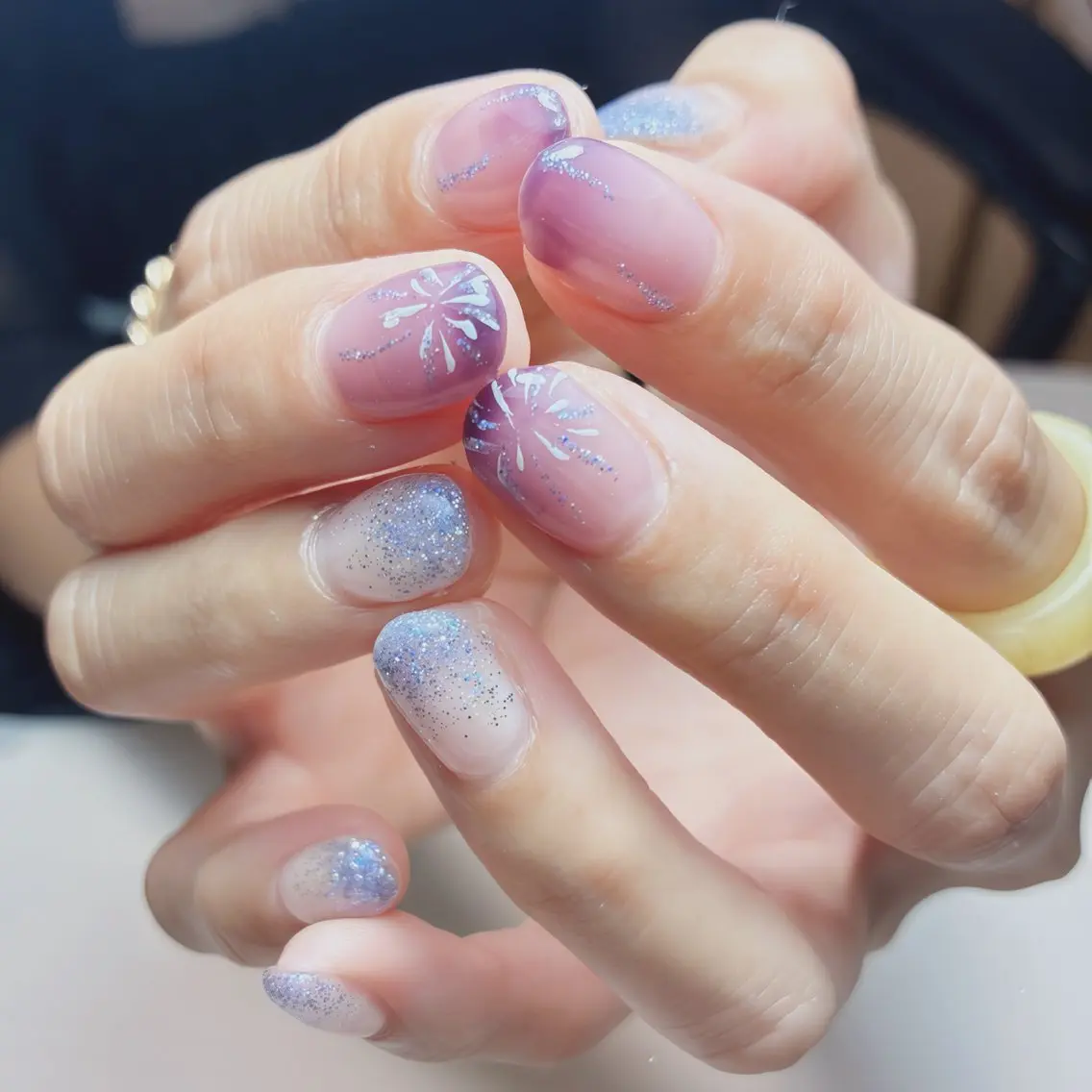 ネイル フットネイル 氷ネイル・うるうるネイル マグネットネイル ニュアンスネイル シンプルネイル ハンドネイル nail salon anoneのネイルデザイン