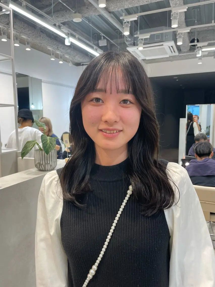 ミディアム 表参道レイヤーカット 髪質改善山岸季生のヘアスタイル