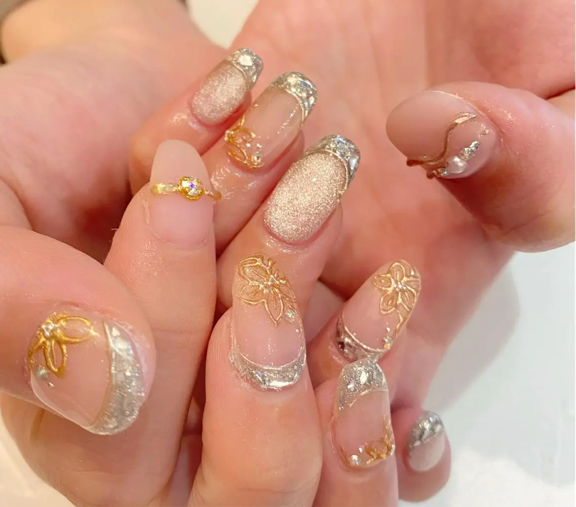 ロング カラー ネイル Nailsalon Calmeのネイルデザイン