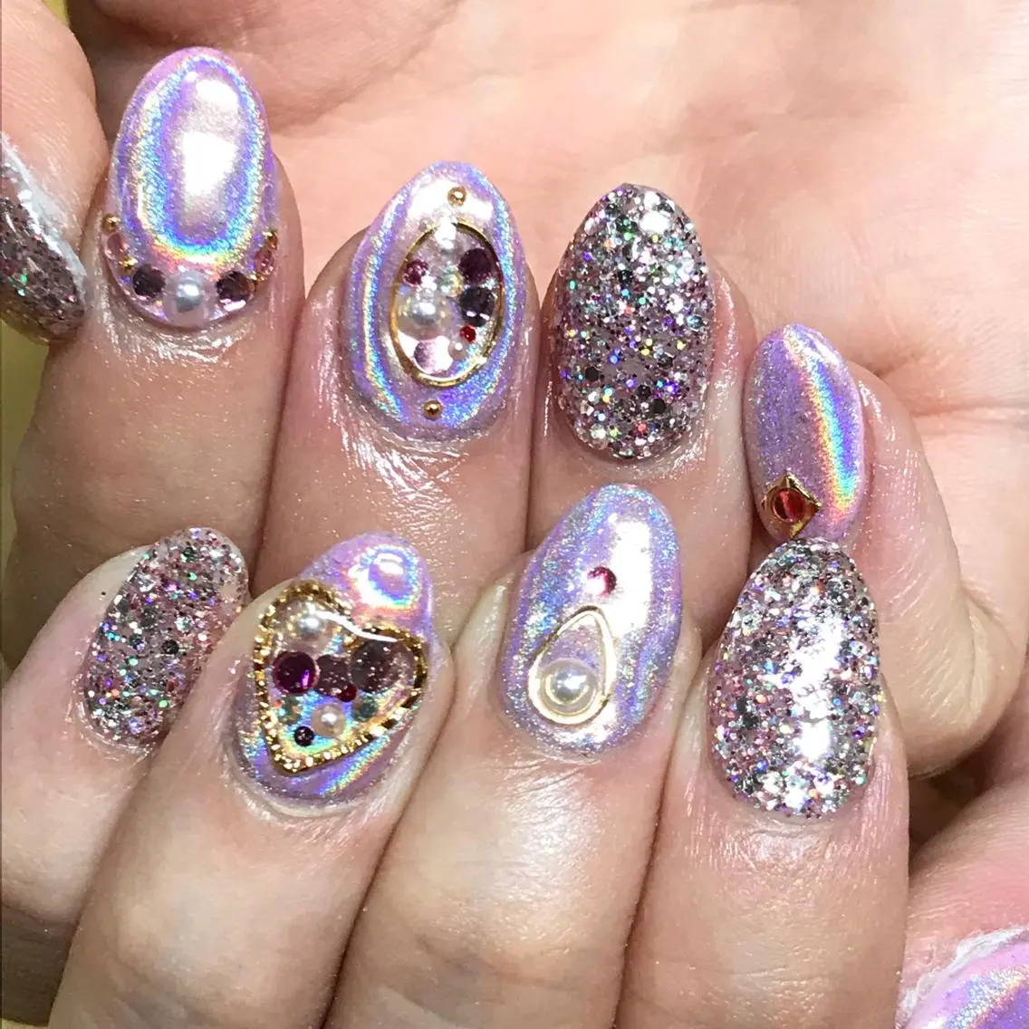ネイル 渋谷/チップ長さ出し 👑アプレgel-xのネイルデザイン