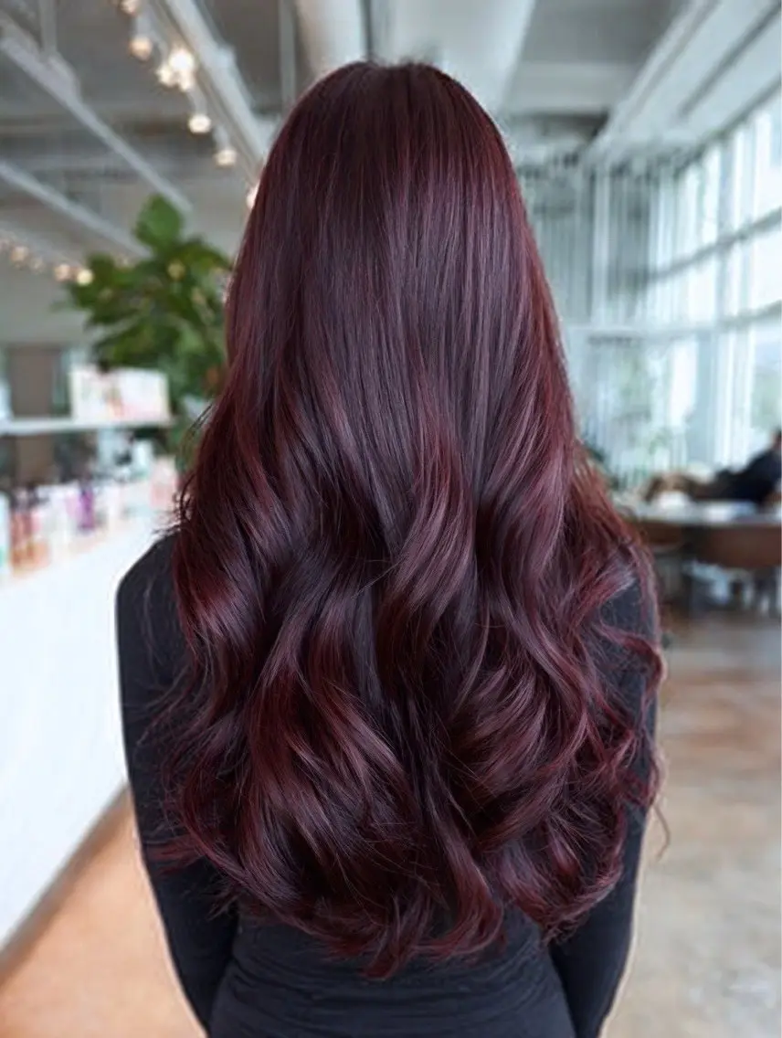 ロング カラー ヘアカラー 🍒モテ暖色カラー × うる艶✧ ゆなのヘアスタイル