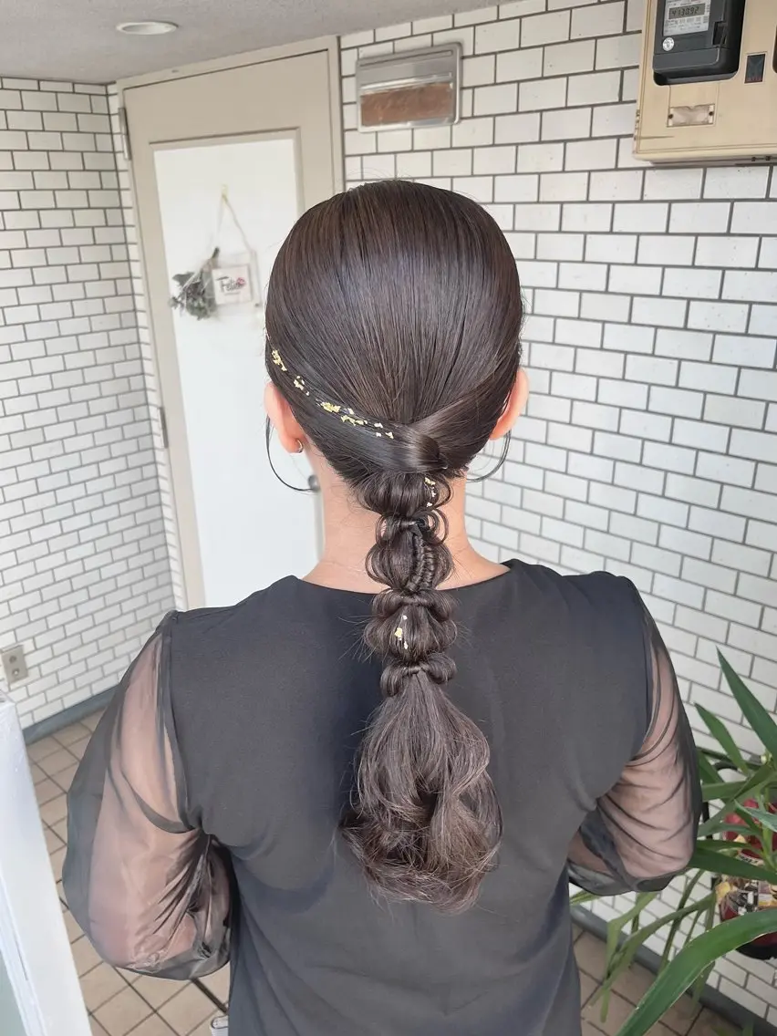 ロング ヘアセット 参列♡デートゆるふわ ヘアメイク🎀みゆうのヘアスタイル