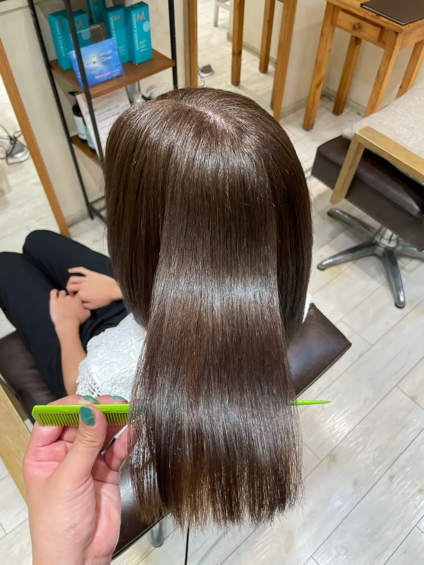 ミディアム カラー ベージュカラー 透明感カラー ダブルカラー ヘアカラー アレンジ🎀ツヤ髪✨ 北野亜優実🌱のヘアスタイル