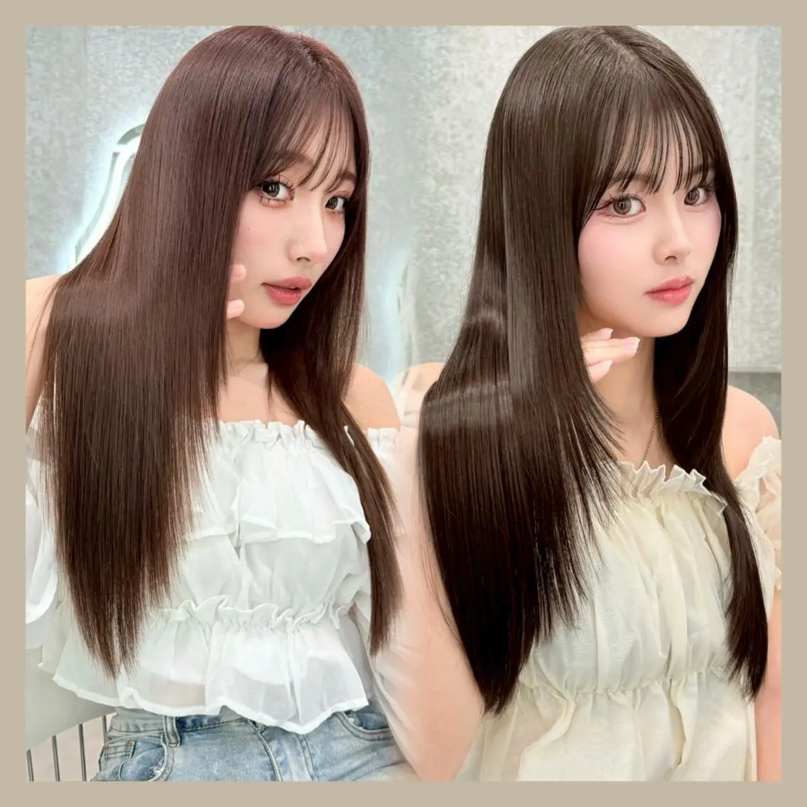 【美髪ケア✨】【ウネリ気になる方🌀】 韓国風カット＋髪質改善ストレートパーマ（縮毛矯正）＋1stepトリートメントの写真