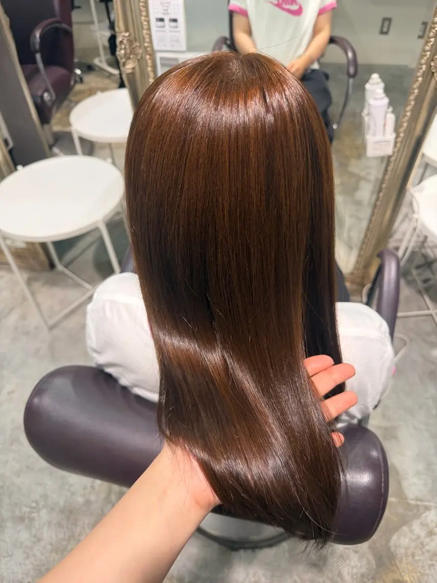 ミディアム カラー ヘアカラー ユ ウカのヘアスタイル