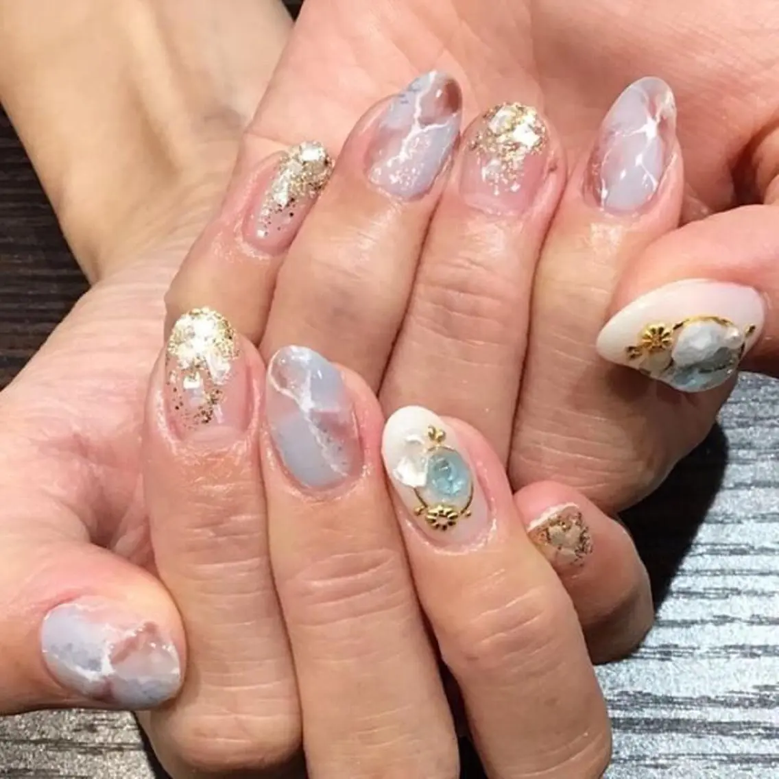 ネイル 大理石ネイル(マーブル) hair&nail NO-MUのネイルデザイン