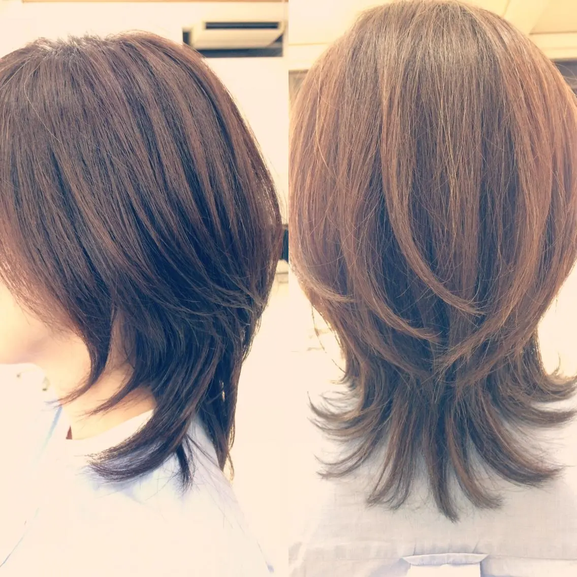 ミディアム ボブ レイヤーカット いけだ ゆうのヘアスタイル