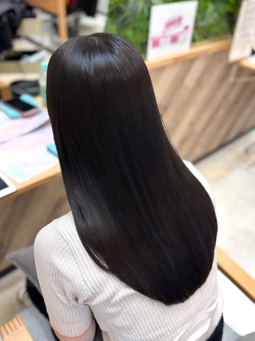 ロング カラー 髪質改善 トリートメント ヘアカラー オリーブカラー/ ピンクカラー/みさきのヘアスタイル