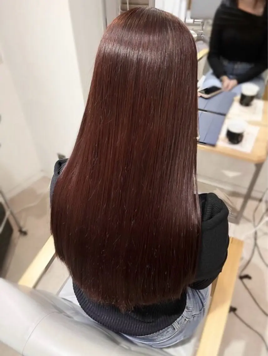 ロング カラー ヘアカラー 透明感カラー/艶/ 暖色カラー/髪質改善のヘアスタイル