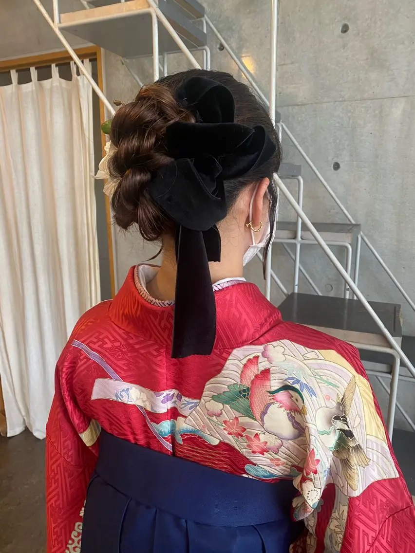 セミロング 着付け モリモト サナのヘアスタイル