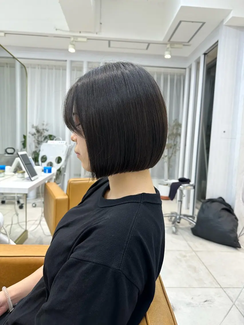 ショート 大人可愛い顔周り・ 縮毛矯正/ショウのヘアスタイル