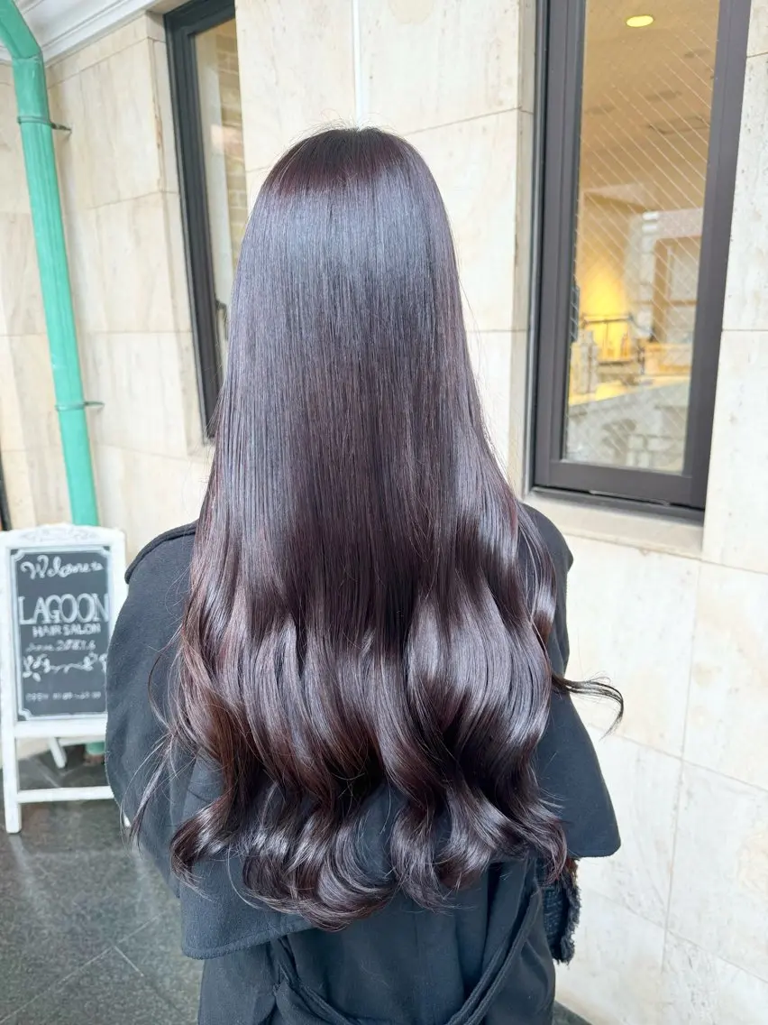 ロング カラー グレージュ ラベンダーカラー ラベンダーグレージュ ラベンダーグレー ✨艶髪✨透明感✨ 山内大樹のヘアスタイル