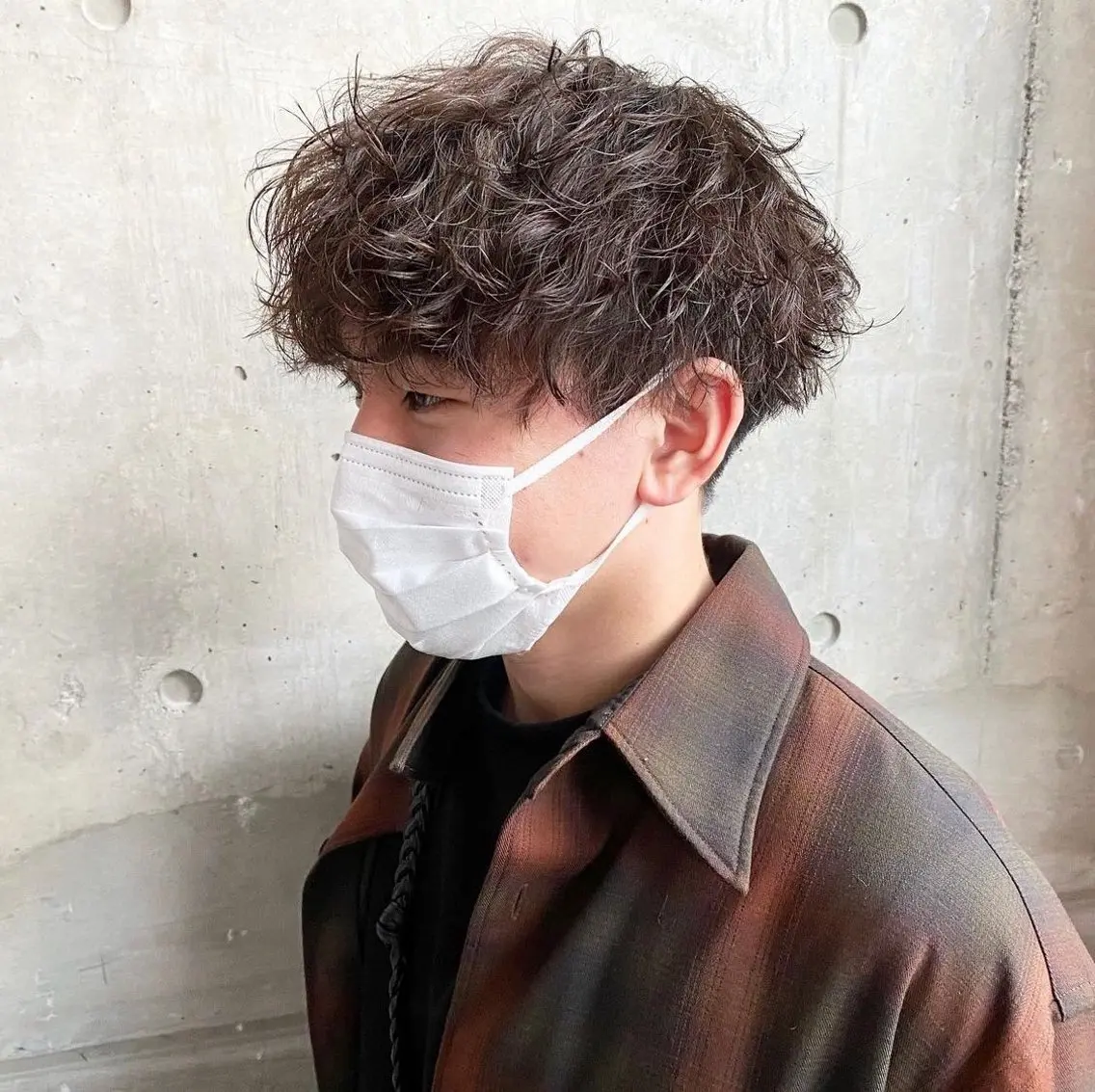 ショート カラー パーマ ヘアアレンジ メンズ キッズ 磯村 翔大のヘアスタイル