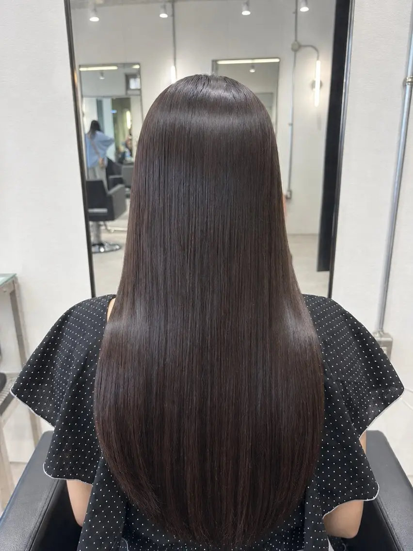 ロング カット 縮毛矯正 トリートメント 冨沢巧 /髪質改善/パーマのヘアスタイル