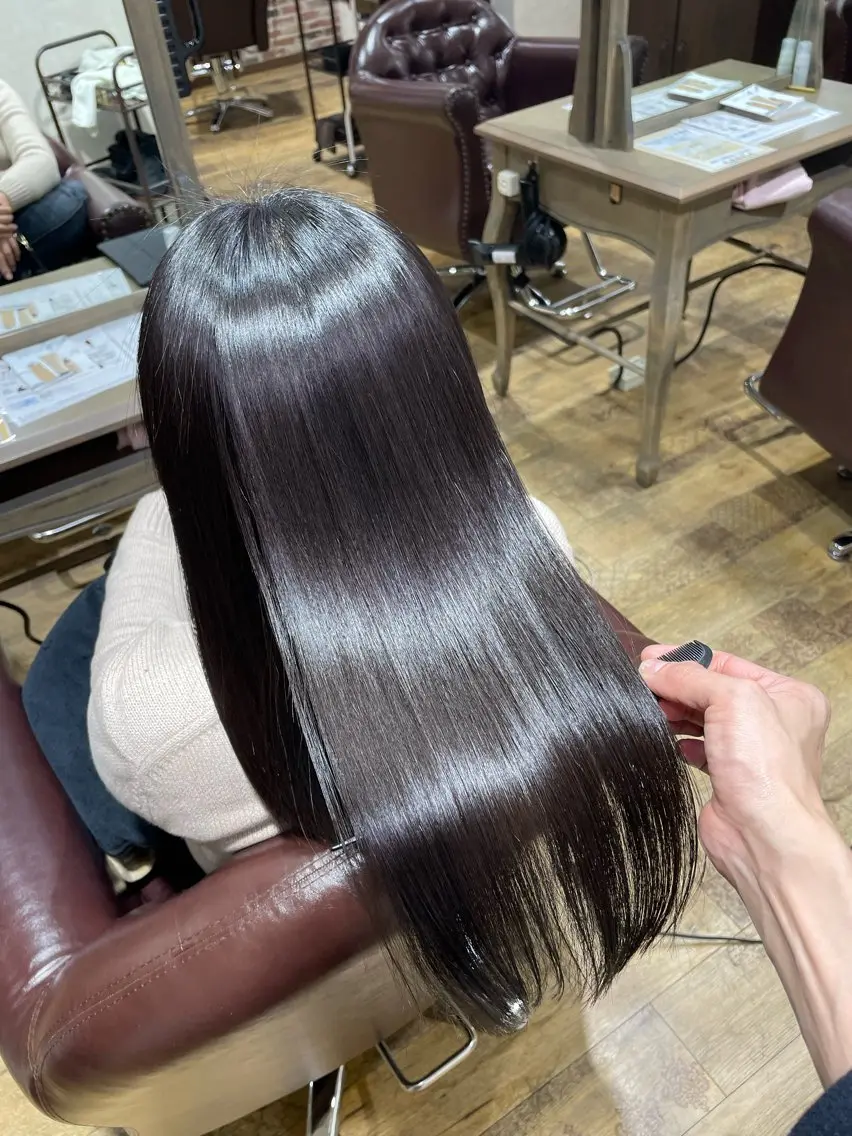 セミロング 髪質改善 トリートメント 髪質改善&白髪ぼかし スタイリスト近藤宏樹のヘアスタイル