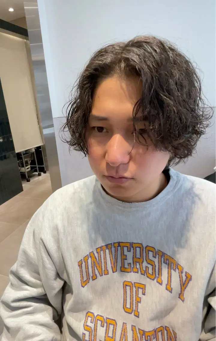 セミロング パーマ セミロングパーマ カット パーマ メンズ特化🌿 minamiのヘアスタイル