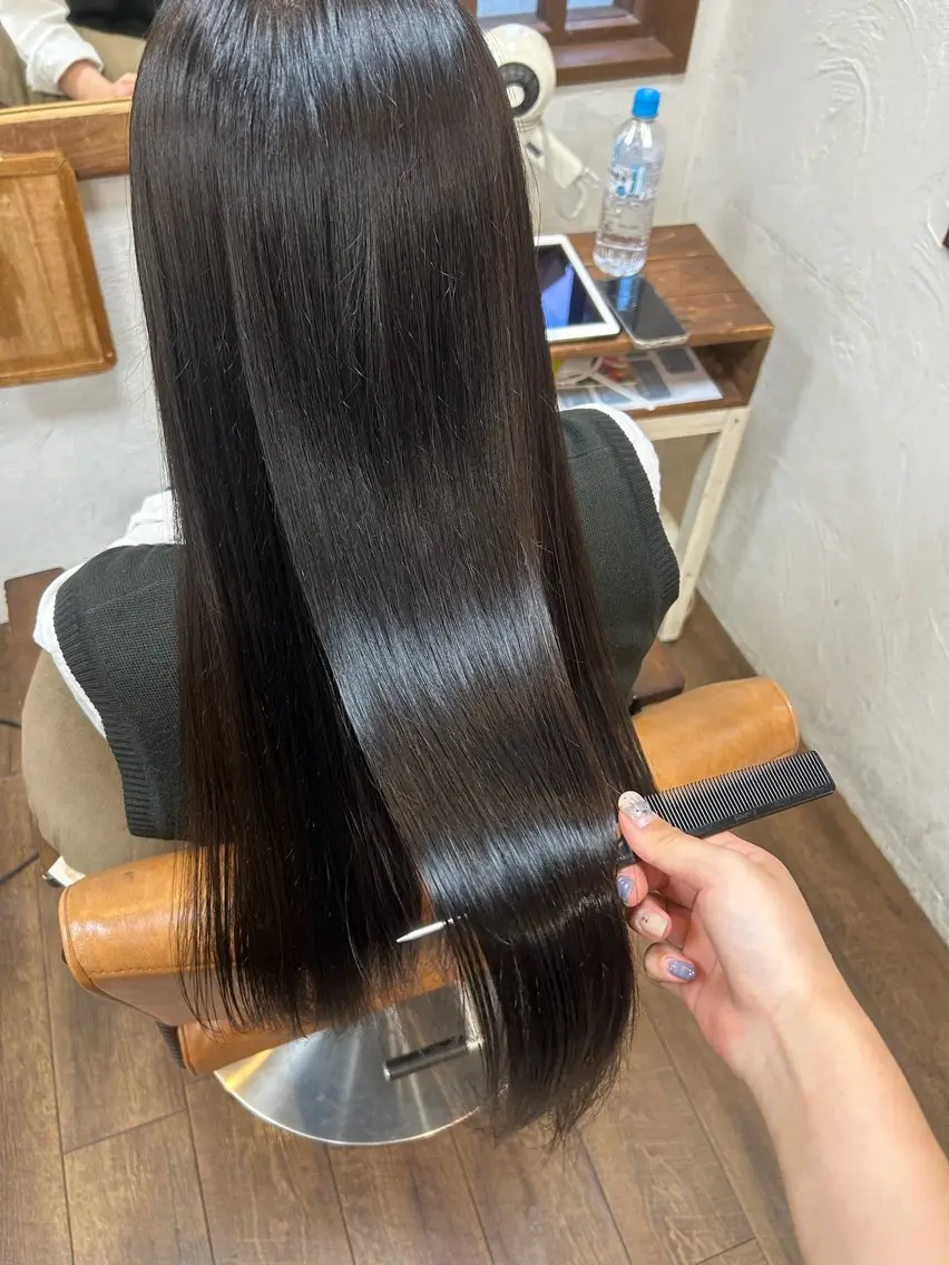 ロング カラー 髪質改善 トリートメント 徳永　髪質改善 カラー🪄💫のヘアスタイル