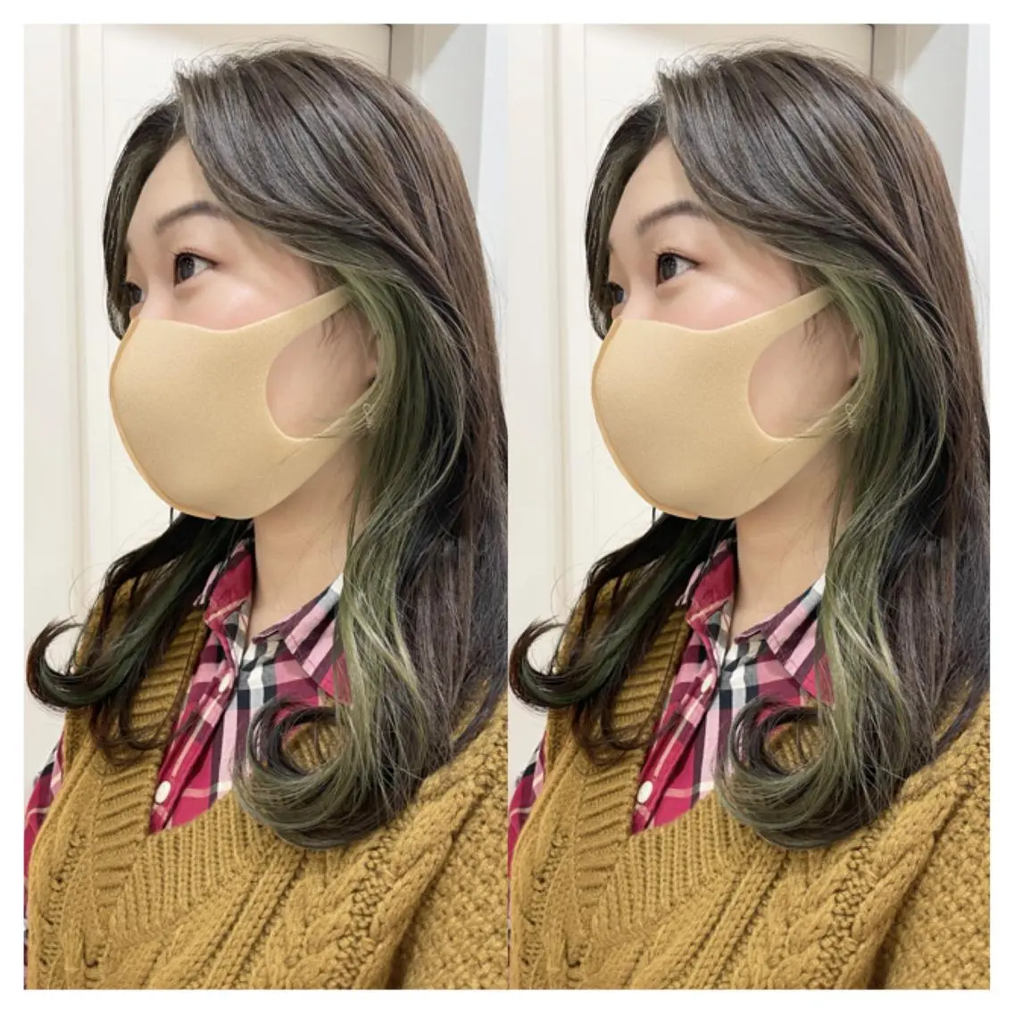 セミロング カラー カット ヘアカラー トリートメント 村山 茉衣のヘアスタイル