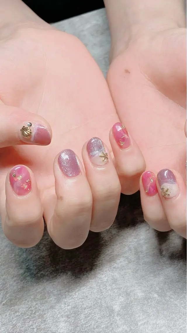 ネイル ハンドネイル ハンドケア shino🌟 痛ネイルのネイルデザイン