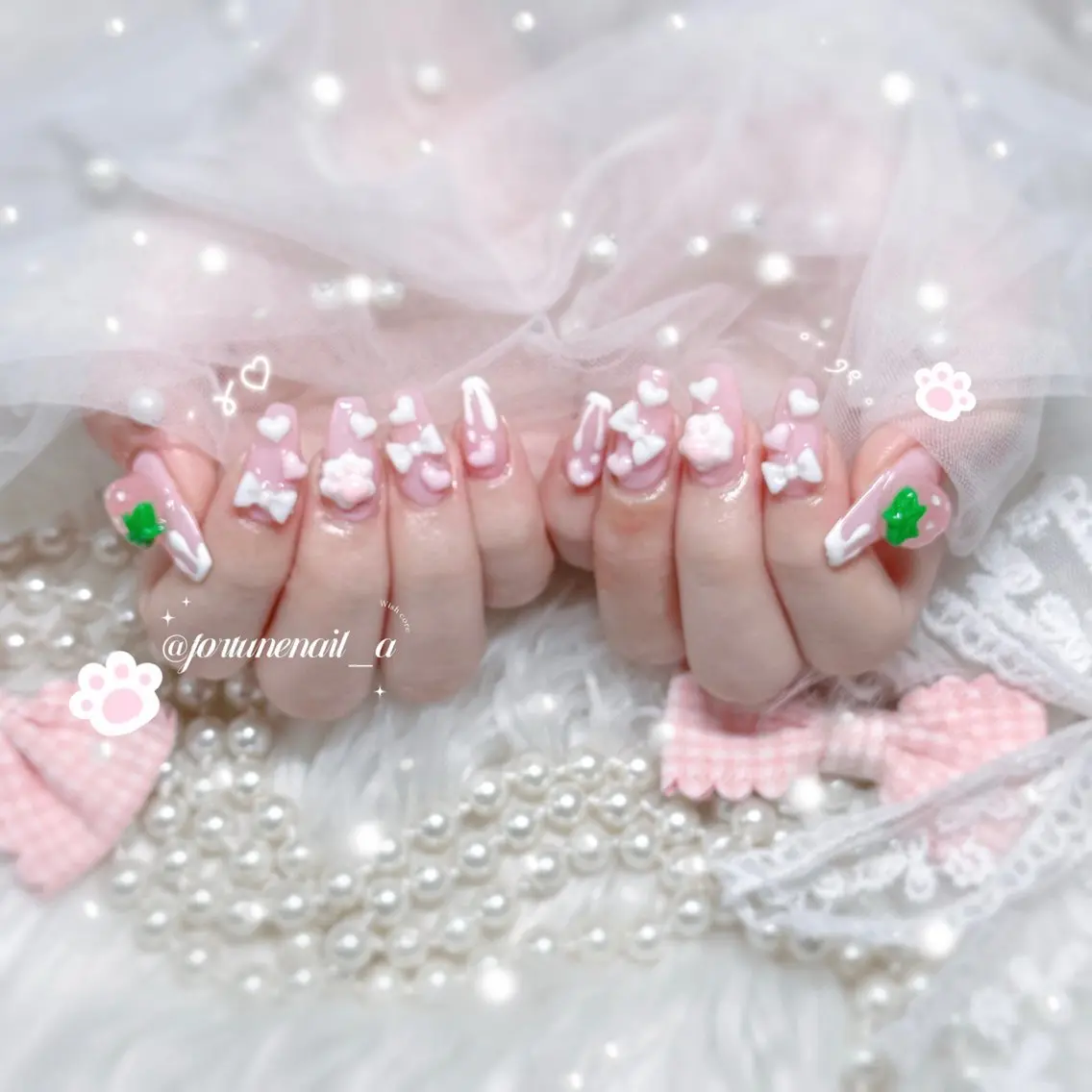 ネイル ハンドネイル ✩.*🎀 aoi🎀のネイルデザイン