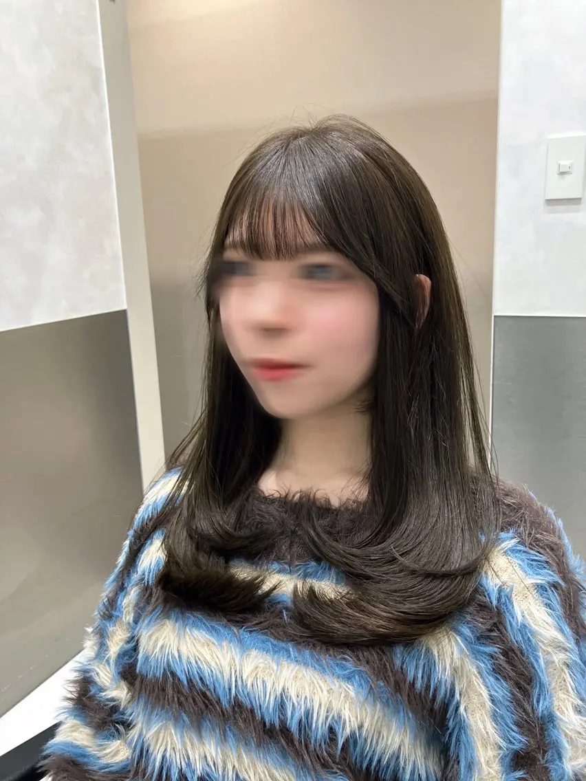 ロング カラー カット ヘアカラー トリートメント 💖ブリーチなし透明 感💖ASAHIのヘアスタイル