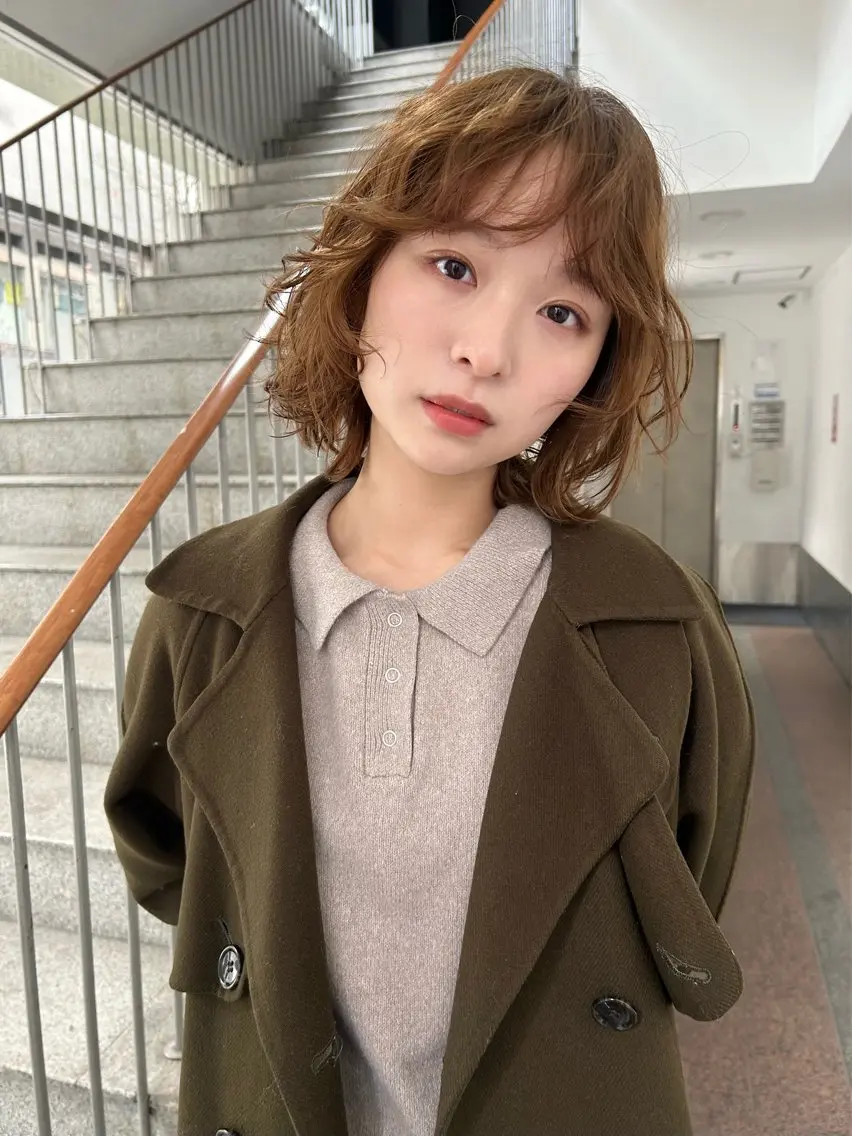 ショート パーマ ボブレイヤー ボブ レイヤーカット ショート・ボブ ・パーマ【iri】のヘアスタイル