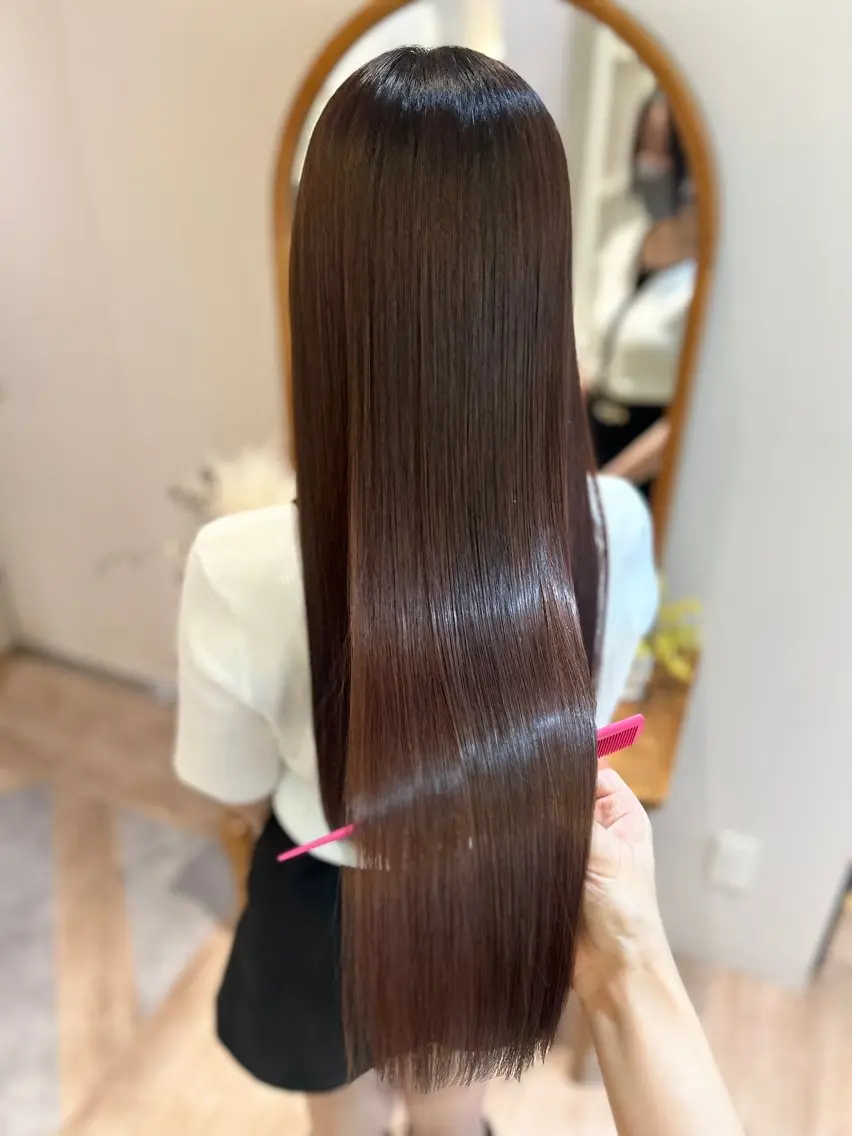 ロング カラー カット ヘアカラー トリートメント ♡M I  K U♡ 大宮髪質改善♡のヘアスタイル
