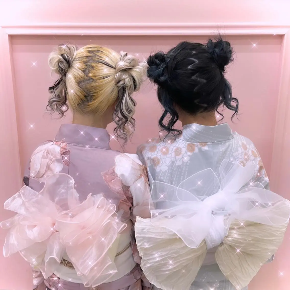 セミロング ヘアアレンジ 着付け lien ヒジリのヘアスタイル