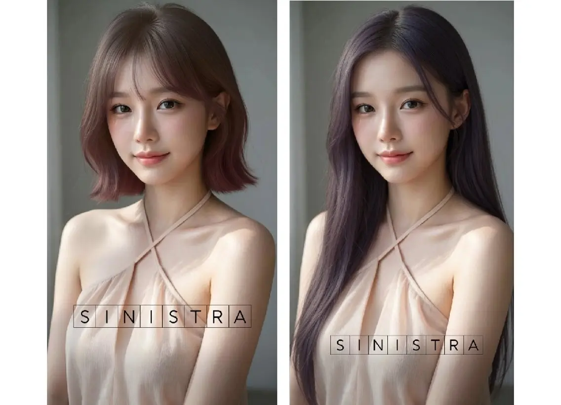 ミディアム カット ヘアカラー トリートメント 足利市・当日夜間可能 シニストラ原宿表参道のヘアスタイル