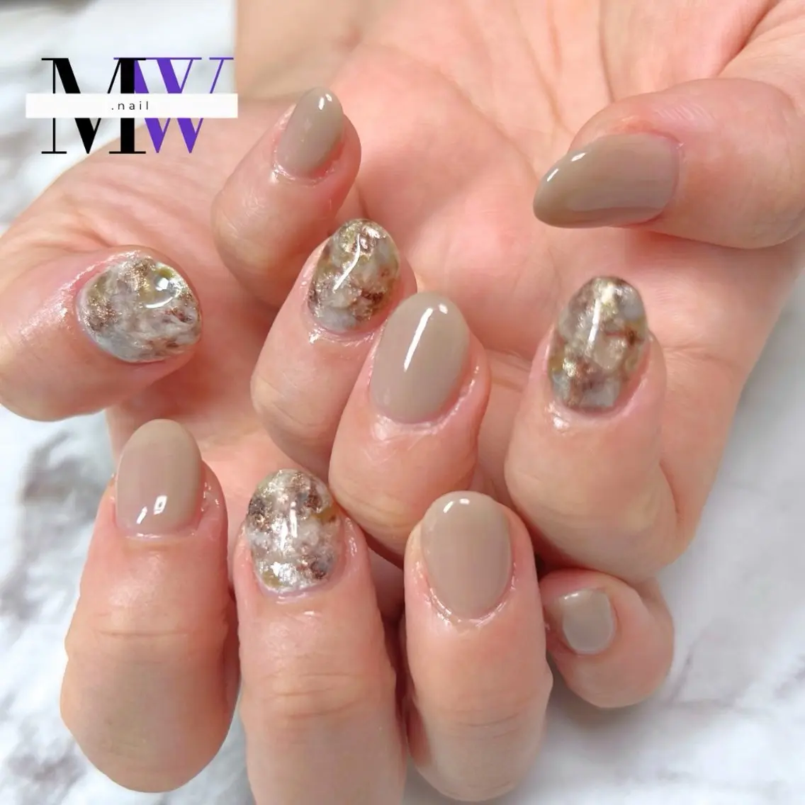 ネイル ニュアンスネイル ハンドネイル MW .nailのネイルデザイン
