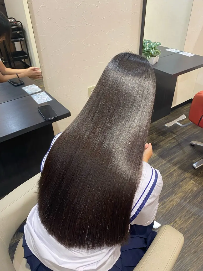 ロング カット 縮毛矯正 yamashita karinのヘアスタイル